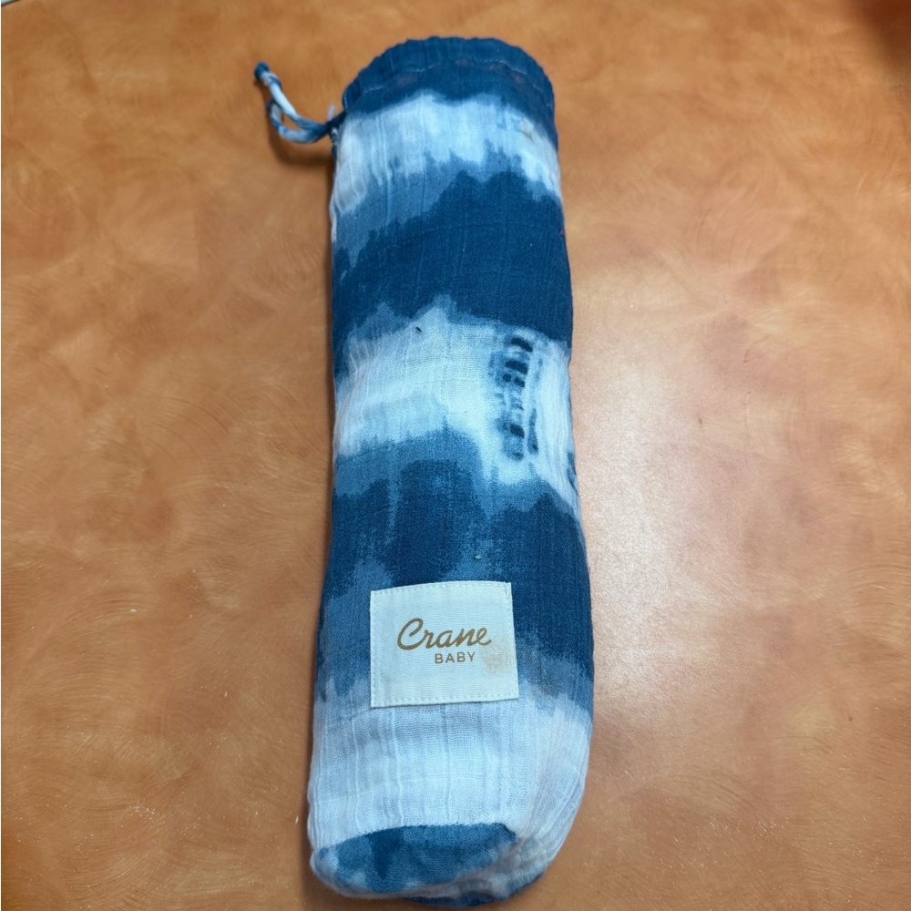 Blue and White Swaddle Blanket
